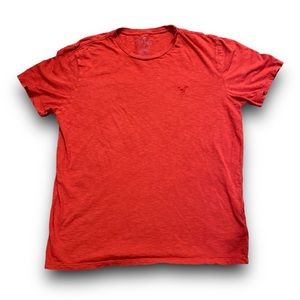 American Eagle Outfitters Essential Tee Red Crew Regular Fit Size Large